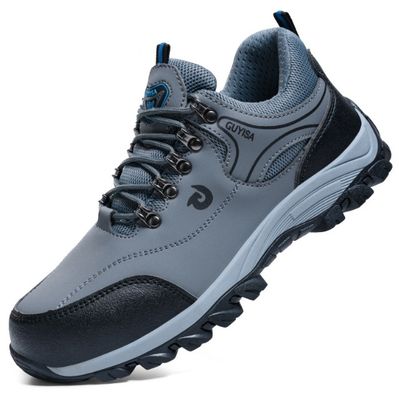 All-Season Waterproof Safety Work Shoes for Men Steel Toe Anti-Smash Anti-Puncture Steel Plate Protection for Construction Site