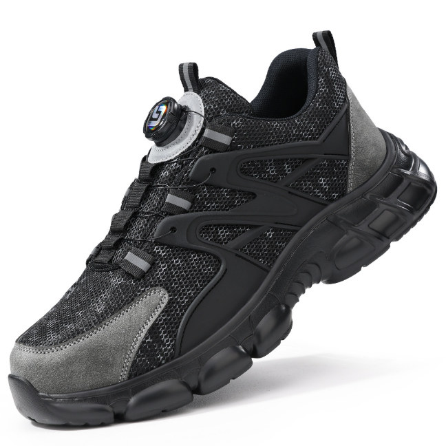 Men's Safety Work Shoes with Steel Toe Breathable Puncture-Resistant Lightweight Protective Shoes
